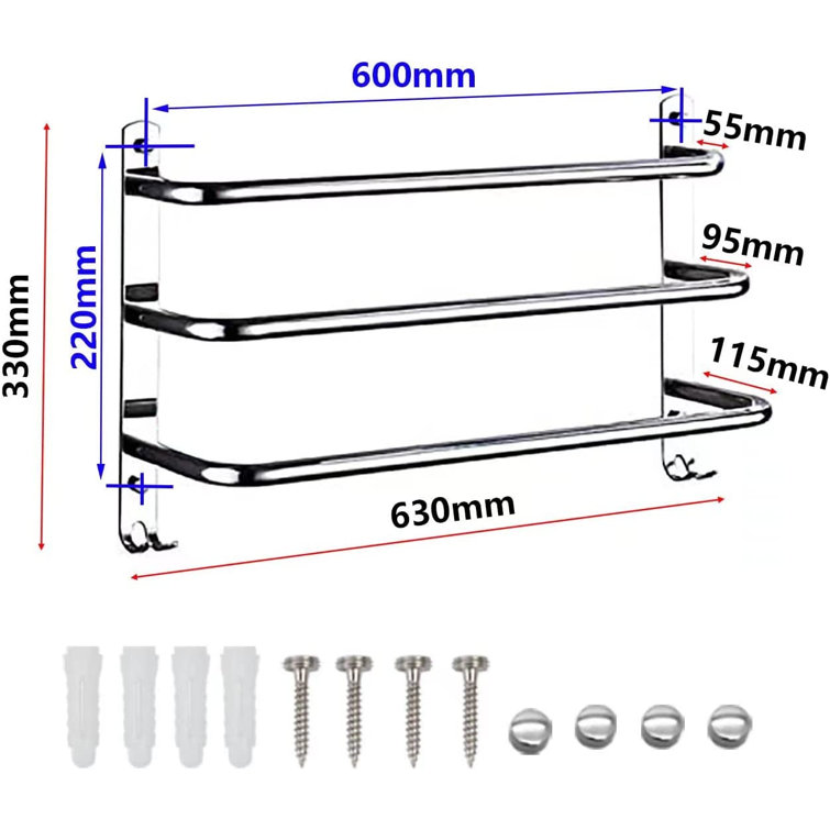 Rebrilliant Whitehall Wall Mounted Towel Rack Wayfair.co.uk